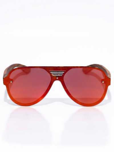 Tribal Eyes Amber Aviator Orange Unisex Sunglasses Reflectors product