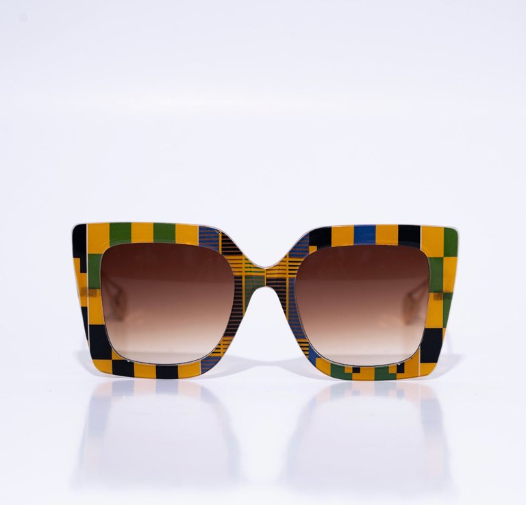 Amë Oversized Multicolor Women’s Cat Eye Sunglasses - Multicolor