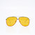 Highlife Colored Lens Metal Lightweight Aviators - Yellow