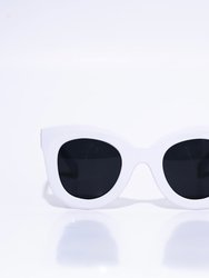 Hot Girl Summer Oversized Wayfarer Women’s Sunglasses - White