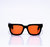 Isidore In Orange Colored Lens Wayfarer Men’s Sunglasses - Black/Orange