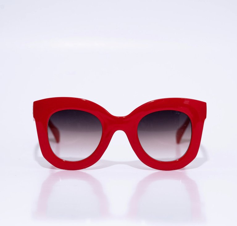 Lolita Red Oversized Wayfarer Women’s Sunglasses - Lolita Red
