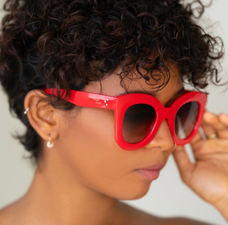 Lolita Red Oversized Wayfarer Women’s Sunglasses