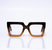 Mocha Oversized Square Brown Two Tone Unisex Eyewear