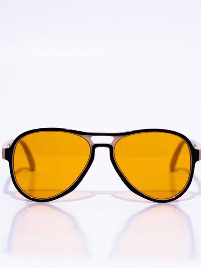 Tribal Eyes Moody Aviator Unisex Orange Lens Sunglasses product