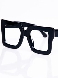Onyx Oversized Square Black Unisex Eyewear