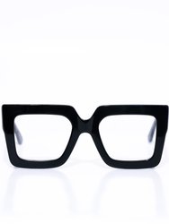 Onyx Oversized Square Black Unisex Eyewear - Black