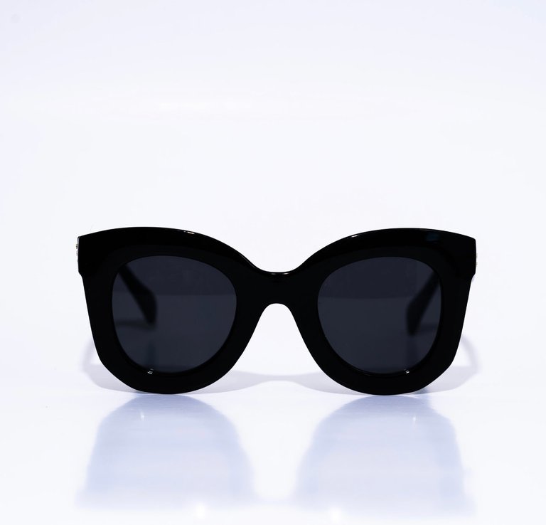 Oversized Wayfarer Women’s Sunglasses - Black Rose