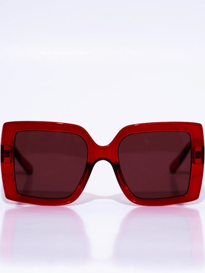 Tribal Eyes Sade Red Oversized Square Unisex Sunglasses product