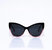 Sofia Women’s Cat Eye Black Pink Accent Sunglasses - Black