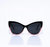 Sofia Women’s Cat Eye Black Pink Accent Sunglasses - Black