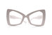 The Angolan White Cat Eye Unisex Oversized Eyeglasses - White