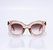 Tinted Rosé Oversized Wayfarer Nude Women’s Sunglasses - Nude