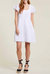 Lined Ruffle Dress In White - White