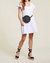 Lined Ruffle Dress In White