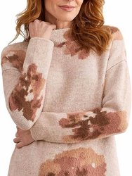Long Sleeve Funnel Neck Sweater In Rosepink - Rosepink