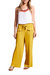 Paperbag Pull On Wide Leg Pants In Limoncello - Limoncello