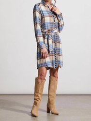 Shirt Dress W/knot In Multi - Multi