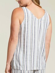 Striped Tank Top With Side Slit