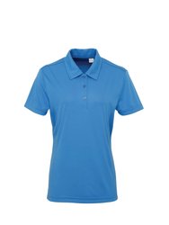 Tri Dri Womens/Ladies Panelled Short Sleeve Polo Shirt (Sapphire) - Sapphire
