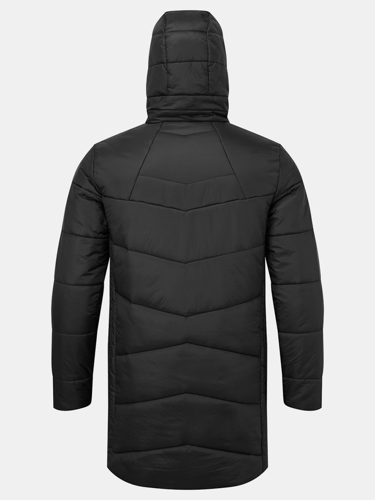 TriDri Mens Microlight Longline Padded Jacket (Black)