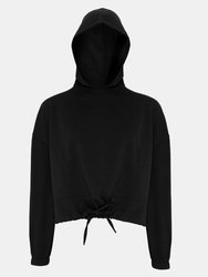 TriDri Womens/Ladies Cropped Oversize Hoodie (Black) - Black