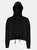 TriDri Womens/Ladies Cropped Oversize Hoodie (Black) - Black