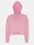 TriDri Womens/Ladies Cropped Oversize Hoodie - Light Pink