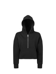 TriDri Womens/Ladies Half Zip Hoodie - Black