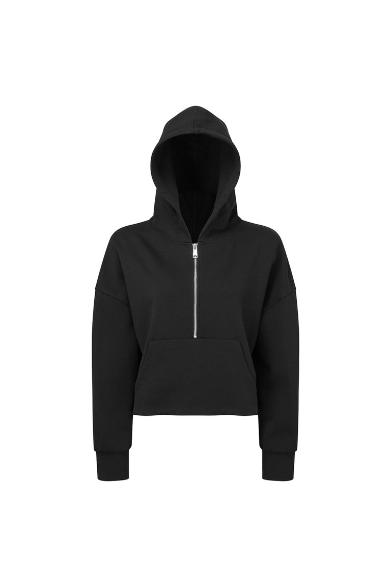 TriDri Womens/Ladies Half Zip Hoodie - Black