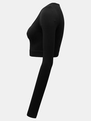 TriDri Womens/Ladies Ribbed Seamless 3D Crop Top