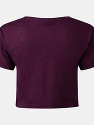 TriDri Womens/Ladies TriDri Crop Top (Mulberry)