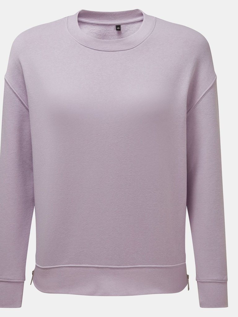 Women Recycled Zipped Sweatshirt - Lilac - Lilac