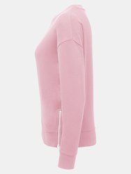 Womens Recycled Zipped Sweatshirt - Light pink