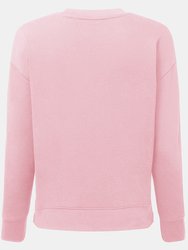 Womens Recycled Zipped Sweatshirt - Light pink