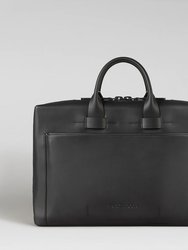 Generation Recycled Leather Pathfinder Slim Briefcase - Black