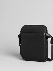 Messenger Compact Vegan Leather Bags - Black
