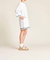 Lucca Shift Dress In White W/ Ric Rac