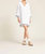 Lucca Shift Dress In White W/ Ric Rac