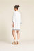 Lucca Shift Dress In White W/ Ric Rac