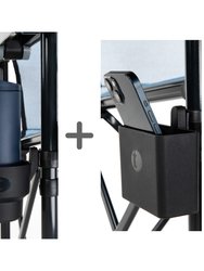 Accessory Bundle: Cup Holder & Phone Holder - Black