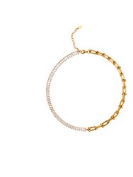 Basil Choker Necklace - 18k Gold Plated
