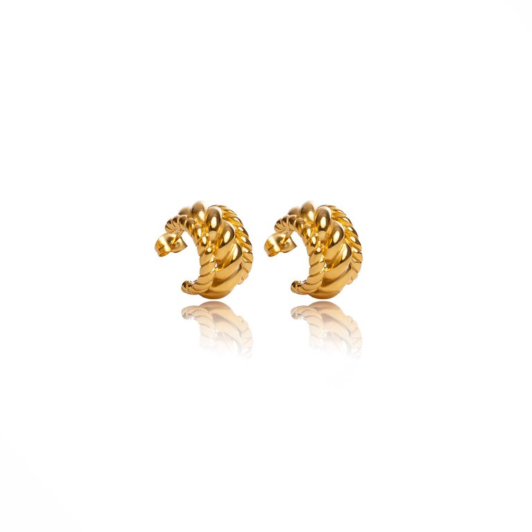 Capri Hoop Earrings - 18k Gold Plated