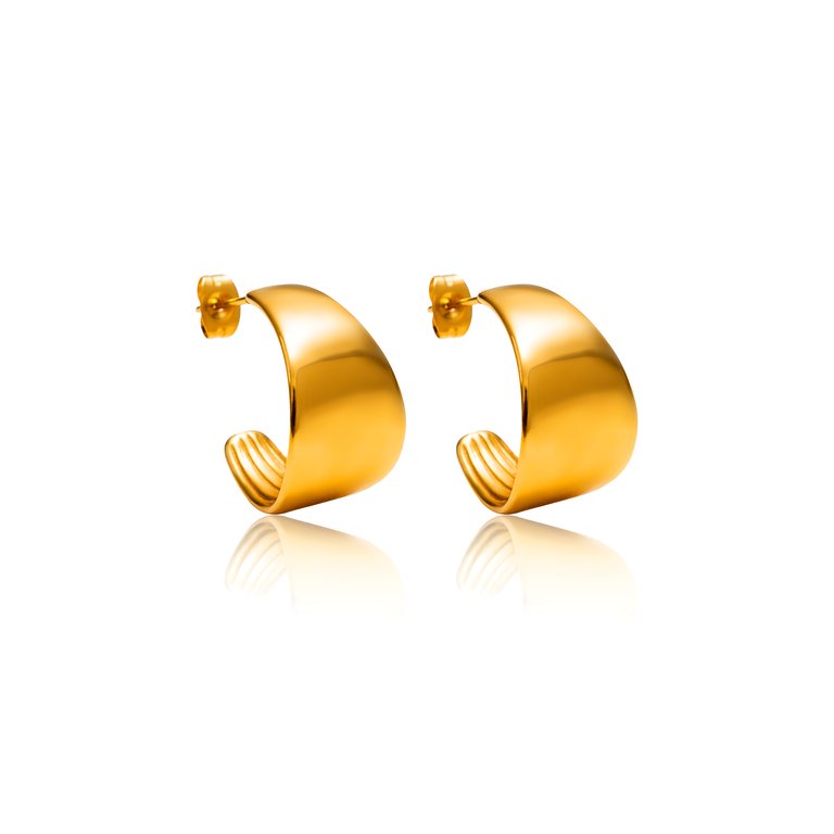 Neo Hoop Earrings - 18k Gold Plated