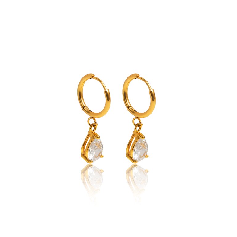 Sj Hoop Earrings - 18k Gold Plated