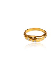 Skip Ring - 18k Gold Plated