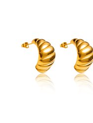 Tainted Hoop Earrings - Gold