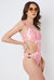 Cut Out Swimsuit - Pink