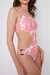 Cut Out Swimsuit - Pink