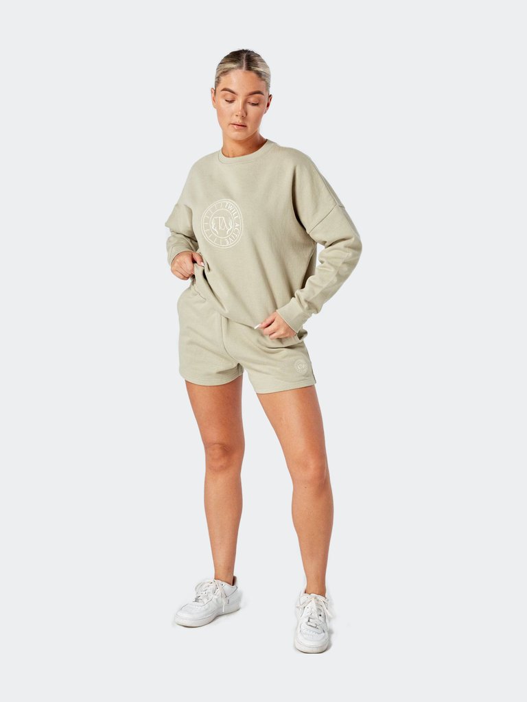 Essentials Oversized Crewneck Sweatshirt - Stone - Stone